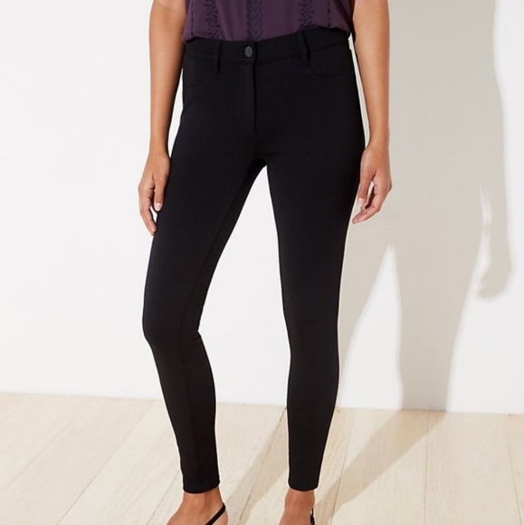 LOFT | Pants u0026 Jumpsuits | Loft 5 Pocket Ponte Leggings Black Size |  Poshmark